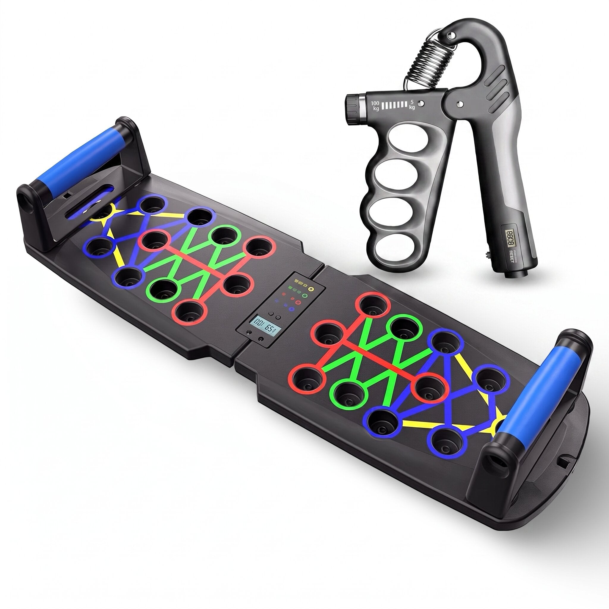 PostureFlex™ Push up Board + Hand Grip Strengthener