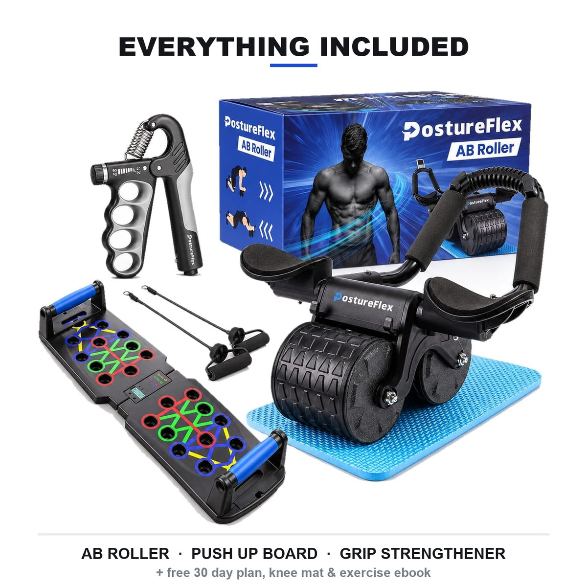 PostureFlex™ Ab Roller — Complete Kit
